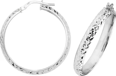 Produktbild von 925 Sterling Silber Damen - Paar Creolen - 25mm; TRS17694MM25