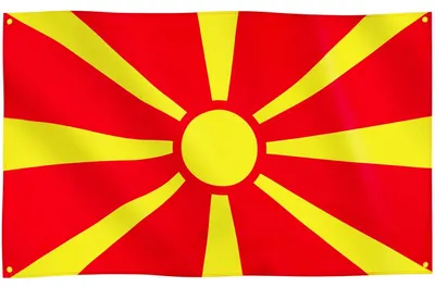 Produktbild von Flagge Nordmazedoniens, 91x152 cm, mit 4 Ösen