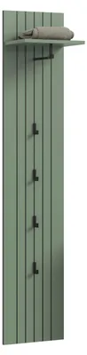 Produktbild von Station Wandgarderobe 4 Haken staubgrün.