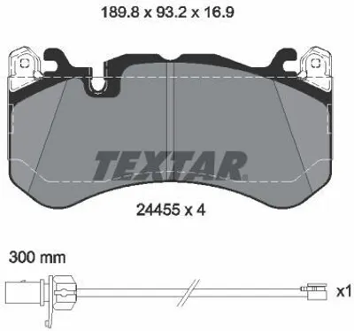Produktbild von TEXTAR Bremsbeläge Satz Vorne für AUDI A6 Avant (4G5, 4GD, C7) 2445501