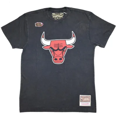 Produktbild von Mitchell & Ness NBA Worn Logo Wordmark Tee Chicago Bulls light black M