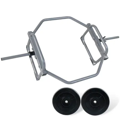 Produktbild von Hex Bar Trap Bar Hantelstange mit Gewichten Olympic Bar für Kniebeugen Kreuzheben Schulterheben