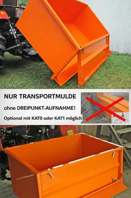 Produktbild von YERD Heck container Transportmulde Behälter 120 cm Box Kipp für Traktor kippbar ohne KAT