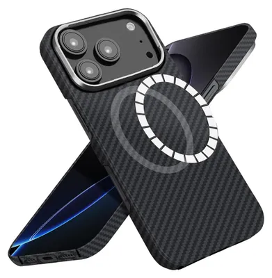 Obrázok produktu pre Techsuit - Aramid Fiber MagSafe ochranný obal na iPhone 17 Pro – čierny