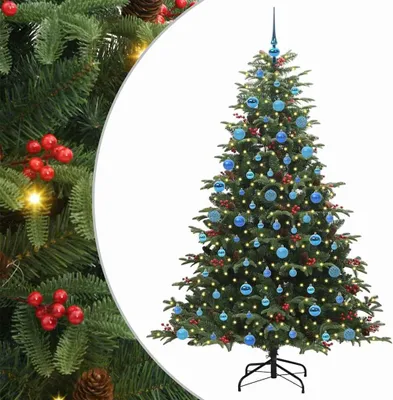Produktbild von vidaXL Künstlicher Weihnachtsbaum mit 300 LEDs mit Ständer Grün 180 cm
