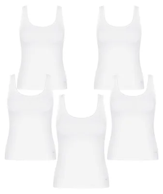 Produktbild von sloggi Damen Tanktop 5-Pack Pure Comfort Tank Top - WHITE - Größe M