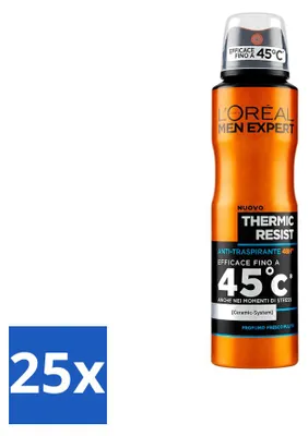 Produktbild von 25 x L'Oréal Men Expert Deo Spray Thermic Resist - 150 ml - Vorteilspackung - 25 Stücke