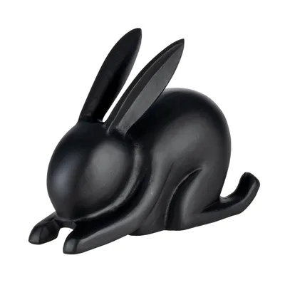 Produktbild von EGLO Living Osterdeko Yoga Hase Marovato, Deko Figur Ostern Frühling, Frühlingsdeko Osterhase, Tischdeko Osterfigur, Aluminium in Schwarz, 15x11,5 cm