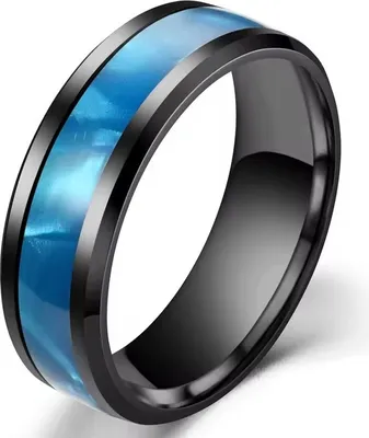 Image de Bague DA-31854 pour hommes - Noir et Bleu KP31854
