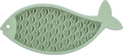 Produktbild von Famanu Katzen-Lickmatte Fischform - langsame Futteraufnahme für Nassfutter und Snacks