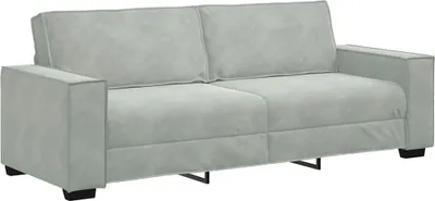 Immagine prodotto di vidaXL Divano a 3 posti Grigio chiaro 220x78x84 cm Velluto