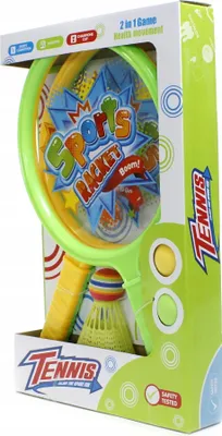 Produktbild von Federball Set Badminton Schläger für Kinder 2 Bälle 1 Federball Outdoor Spielzeug Bunt