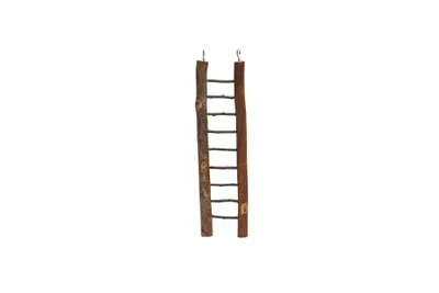 Produktbild von Karlie Holzleiter mit Rinde Vogelspielzeug 9 Stufen Holz Natur 39 x 9,5 cm