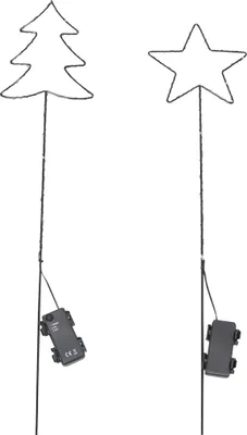 Produktbild von LED-Stecker "Tanne & Stern", 2er Set