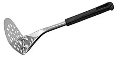 Aardappelstamper aus Edelstahl, schwarz/silber, 24 x 8,5 x 9 cm