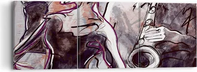 Produktbild von Bild auf Leinwand - Leinwandbild - Jazz Musik Musiker - 90x30cm - Wand Bild - Wanddeko - Wandbilder - Leinwanddruck - Bilder - Kunstdruck - Wanddekoration - Leinwand bilder - Wandkunst - CA90x30-3572