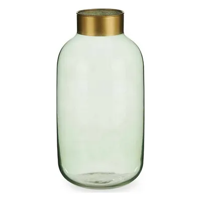 Produktbild von Vase weich Gold grün Glas (14,5 x 29,5 x 14,5 cm)