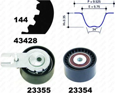 Produktbild von MAPCO 23400 Zahnriemensatz für FORD Fiesta Mk6 Schrägheck (JA8, JR8) 144-Zähne