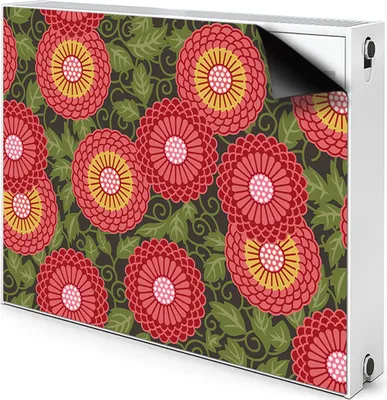 Produktbild von Magnet Heizkörper-Abdeckung Verkleidung Abdeckung Heizkörperabdeckung 110x60 cm  - Geometrische, Blumen