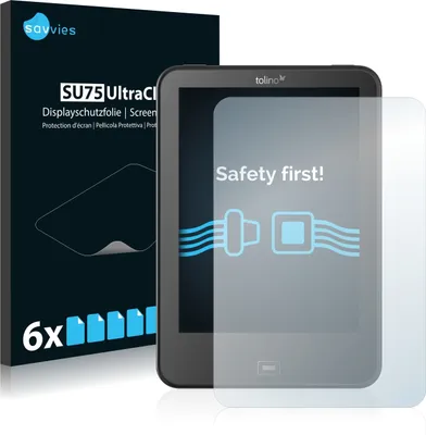 Produktbild von 6x Für Tolino Vision 4 HD Schutzfolie Savvies Displayschutz Display Schutz Folie Klar Transparent