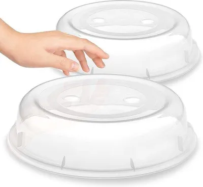 Produktbild von Mikrowellenabdeckung, Durchmesser 26,5cm, Edelstahl, 2-teilig