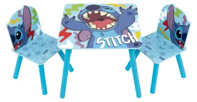Produktbild von Set aus Holztisch und zwei Stühlen „Stitch“