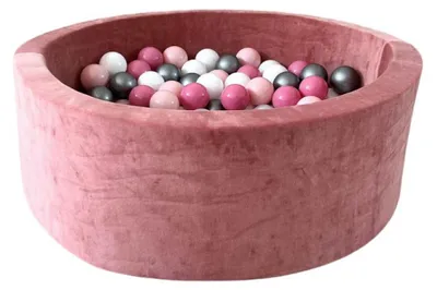 Obrázek produktu pro Monio for Kids Suchý bazén s míčky Velvet 30x90 Špinavá růžová