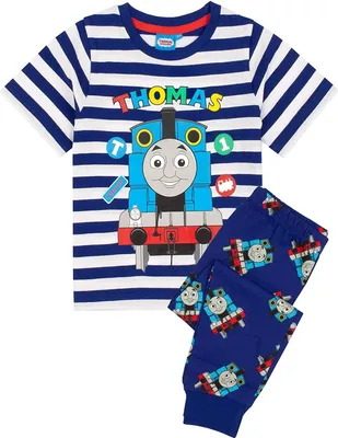 Produktbild von Tomáš a přátelé - Pyžamo s dlouhými kalhotami pro chlapce NS6129 (104) (Námořnická modrá)