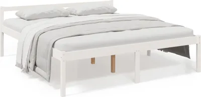 Produktbild von vidaXL Seniorenbett Weiß 200x200 cm Massivholz Kiefer
