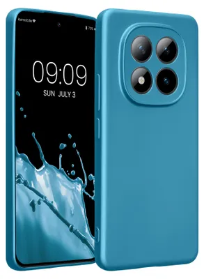 Produktbild von kwmobile Handyhülle für Xiaomi Redmi Note 15 Pro 4G Hülle - weiche Silikon Case metallisch schimmernd - Schutzhülle Cover - Metallic Karibikblau