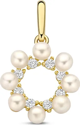 Produktbild von New Bling - 9NBG-0915 - 14K geelgouden Hanger – Witte Parel – Dames Hanger