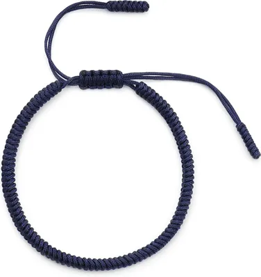 Produktbild von Uni-Armband, einfarbig, handgefertigt, Seil, geflochten, Glücksarmreif, Schmuck für Party-Dunkelblau