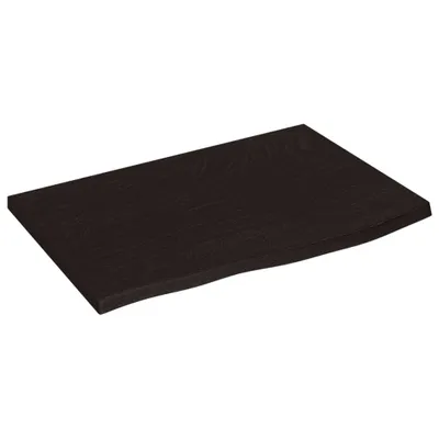 Produktbild von vidaXL Waschtischplatte Dunkelbraun 60x40x(2-4)cm Massivholz Behandelt