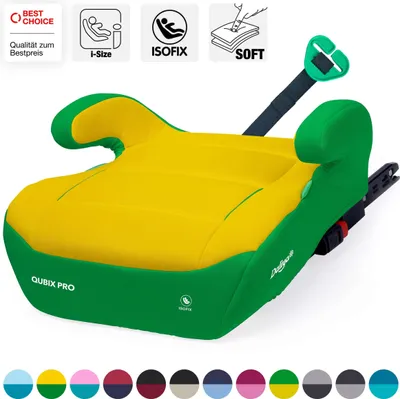 Zdjęcie produktu dla Daliya® QUBIX PRO – podwyższenie dla dzieci z mocowaniem ISOFIX, norma i-SIZE ECE R129, 125–150 cm, mocowanie pasami, fotelik samochodowy, fotelik dla dzieci, fotelik dziecięcy, podwyższenie