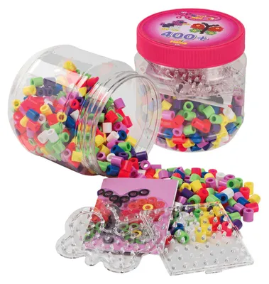 Immagine prodotto di Hama iron on beads maxi + pegboards in scatola di plastica farfalla 400 perline