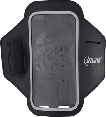 Produktbild von Sport Armband für Smartphones mit Tasche / InLine / Schwarz / 16 x 8.5 cm