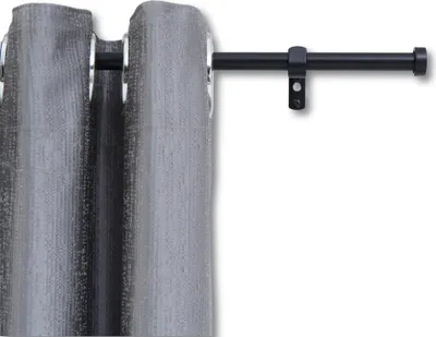 Produktbild von Ausziehbare Gardinenstange - Verstellbare Vorhangstange - Stange von 240 - 340 cm - Schwarz