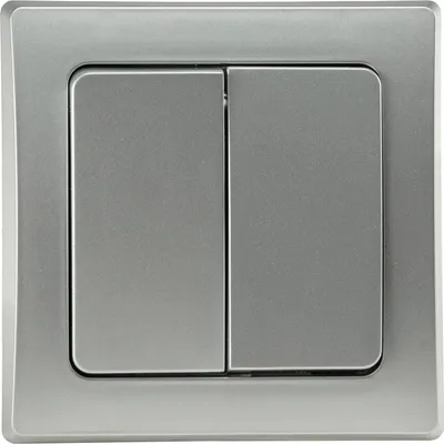 Immagine prodotto di ChiliTec DELPHI Interruttore di serie a 2 vie 250V AC / 10A, con cornice, da incasso, argento