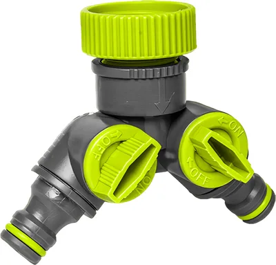 Image de vanne à 2 voies avec raccord de robinet 3/4" et 1" Lime Edition