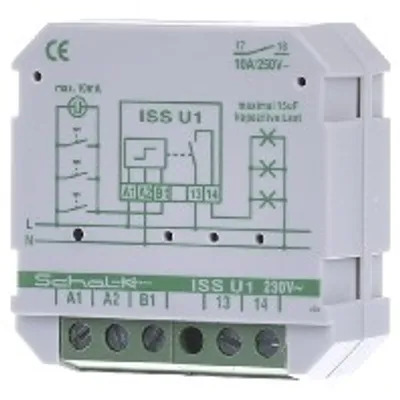 Obrázek produktu pro Impulsní spínač 230V AC, 1S, 16A - Blokovací relé 230V AC ISS U1