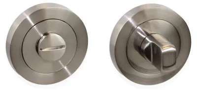 Obrázek produktu pro Emuca sada 5 závěsů s kulatou rozetou pro vnitřní dveře, průměr 50 mm, zamak, satinovaný nikl