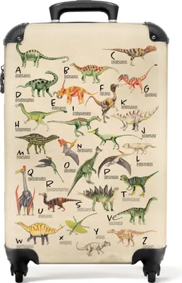 Produktbild von NoBoringSuitcases.com® - Kindertrolley Dino - Kinderkoffer Jungen - 55x35x25Handgepäck Koffer 55x35x20 cm, 36L,