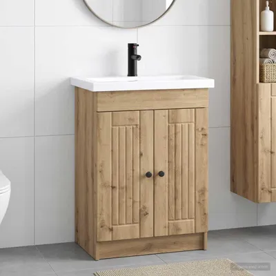 Produktbild von Maison Exclusive - Badezimmermöbel-Set Artisan-Eiche 56 x 37,5 x 81 cm