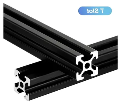 Produktbild von 10 Stück Aluprofil 2020 T-Nut Schiene Aluminiumprofil 100mm Zuschnitt, Schwarz