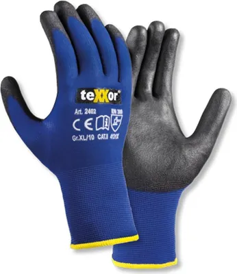 Productafbeelding van 12 paar nylon gebreide handschoenen TOUCH, maat 6