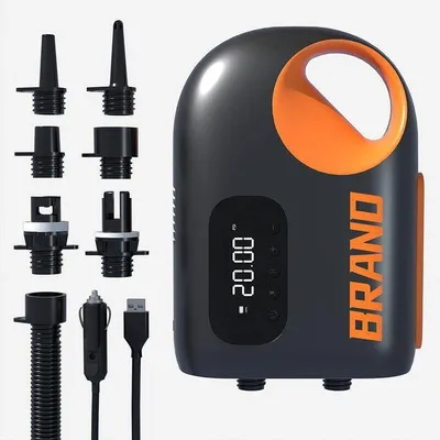 Obrázok produktu pre 20PSI elektrická vzduchová pumpa 12000mAh nafukovacia nafukovacia vzduchová pumpa s DC12V automatickým LED svetlom pre vonkajšie pádlo na lodi kajak