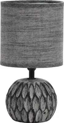 Image de Luxe - Lampe à poser Oslo - Gris - H26xØ14 - Culot E14 - Céramique