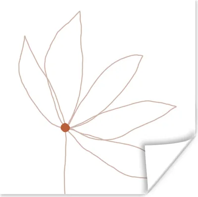 Produktbild von MuchoWow® Poster Minimalismus - Blumen - Linienkunst 75x75 cm - Wand Dekoration