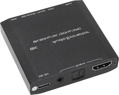 Obrázek produktu pro 8K-60 Hz, 4K-120 Hz, audio výstup s optickým SPDIF a 3,5 mm – podpora HDCP, Dolby Digital, DTS 5.1, LPCM 2.0 a HDR