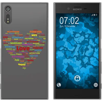 Produktbild von PhoneNatic Case kompatibel mit Sony Xperia XZs Silikon-Hülle pride Herz M5